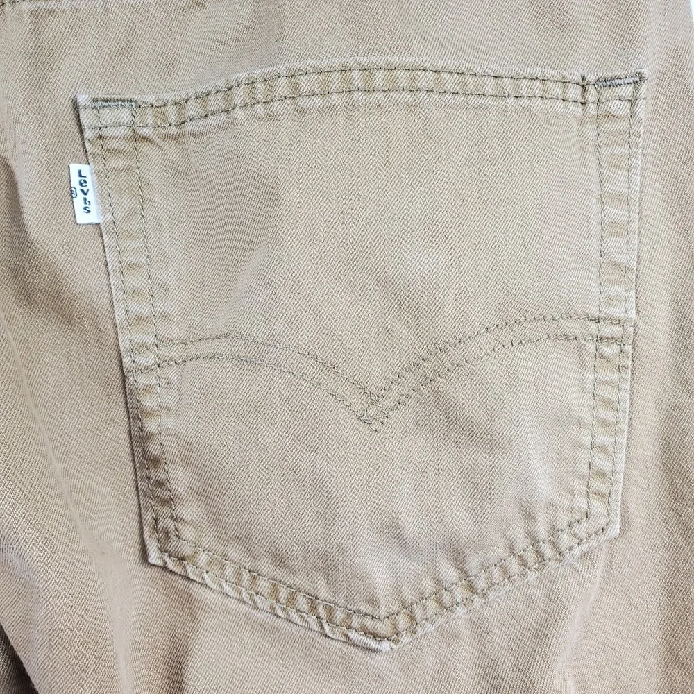Levi 505 Jeans Mens Size 36x32 Brown White Tab